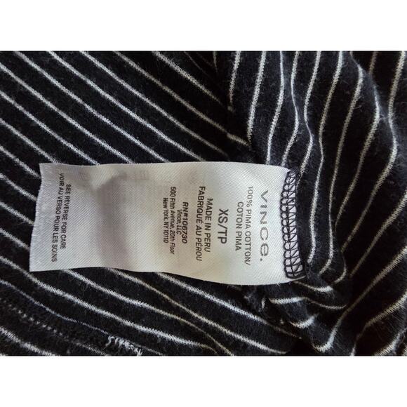 Vince Womens Striped Scoop Neck 3/4 Sleeve Top Gray Sz Small Lightweight A001048 - Picture 5 of 8